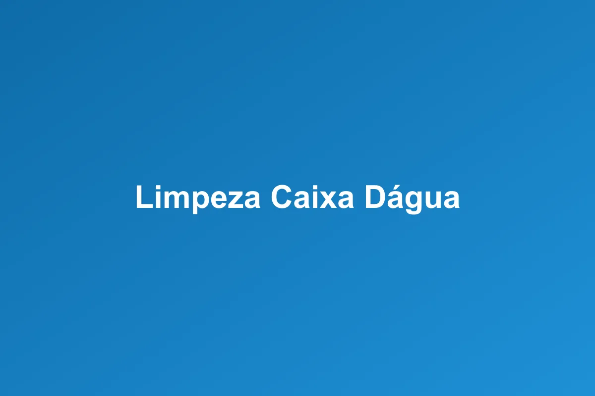Limpeza de caixa d'água em Londrina
